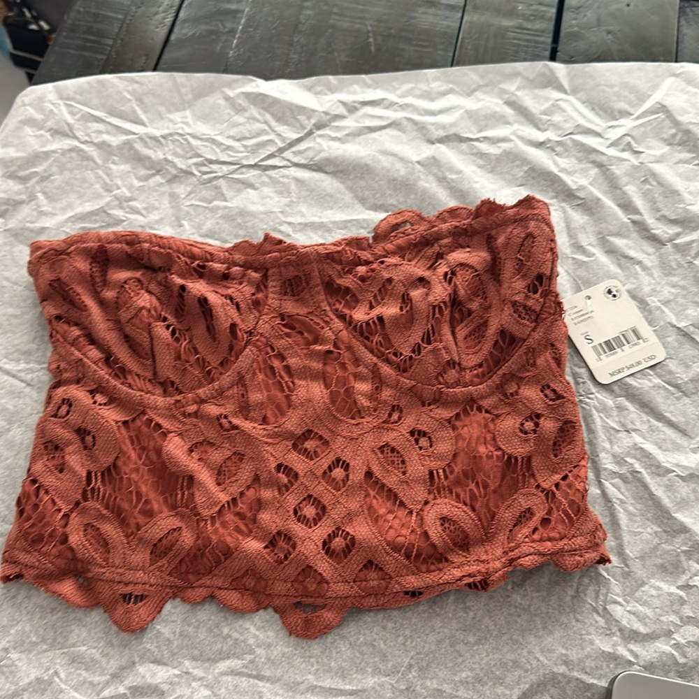 NWT Free People Adella Corset Bra / Copper - Picture 11 of 12